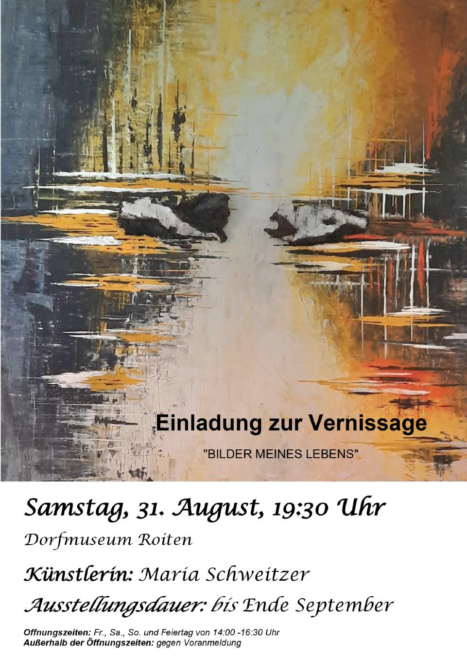 Einladung Vernissage Maria Schweitzer